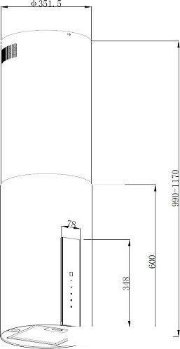 Вытяжки Korting KHA 35808 DX Cylinder