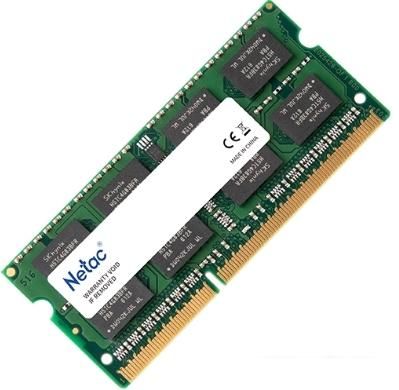 Оперативная память Netac Basic 4GB DDR3 SODIMM PC3-12800 NTBSD3N16SP-04