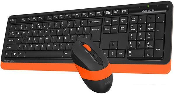 Офисный набор A4Tech Fstyler FG1010 (черный/оранжевый)