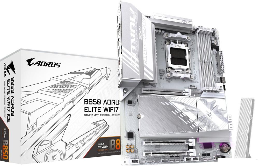 Материнская плата Gigabyte B850 Aorus Elite WiFi7 Ice (rev. 1.0)