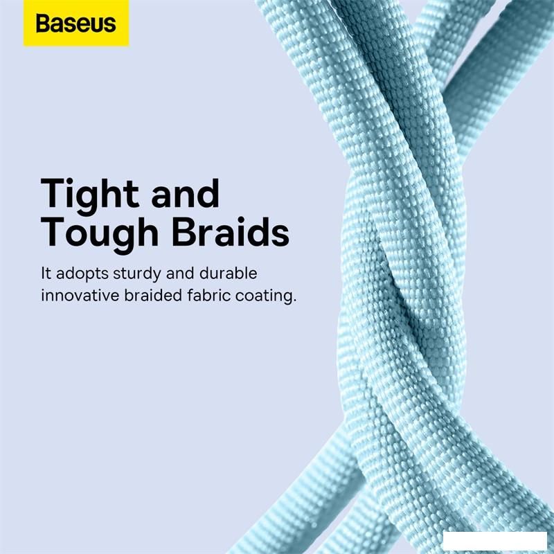 Кабель Baseus Crystal Shine USB Type-A - Lightning (1.2 м, голубой)