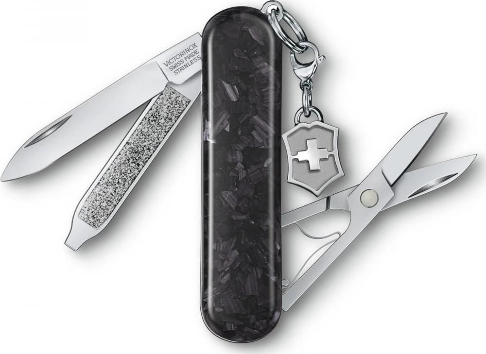 Мультитул Victorinox Classic Brilliant Carbon 0.6221.90 (черный/серебристый)