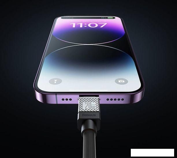 Кабель Baseus CoolPlay Series USB Type-C - Lightning (2 м, черный)