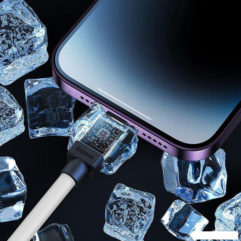 Кабель Baseus CoolPlay Series USB Type-C - Lightning (1 м, белый)
