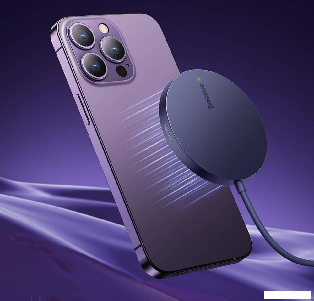 Беспроводное зарядное Baseus Simple Mini3 Magnetic Wireless Charger 15W CCJJ040205