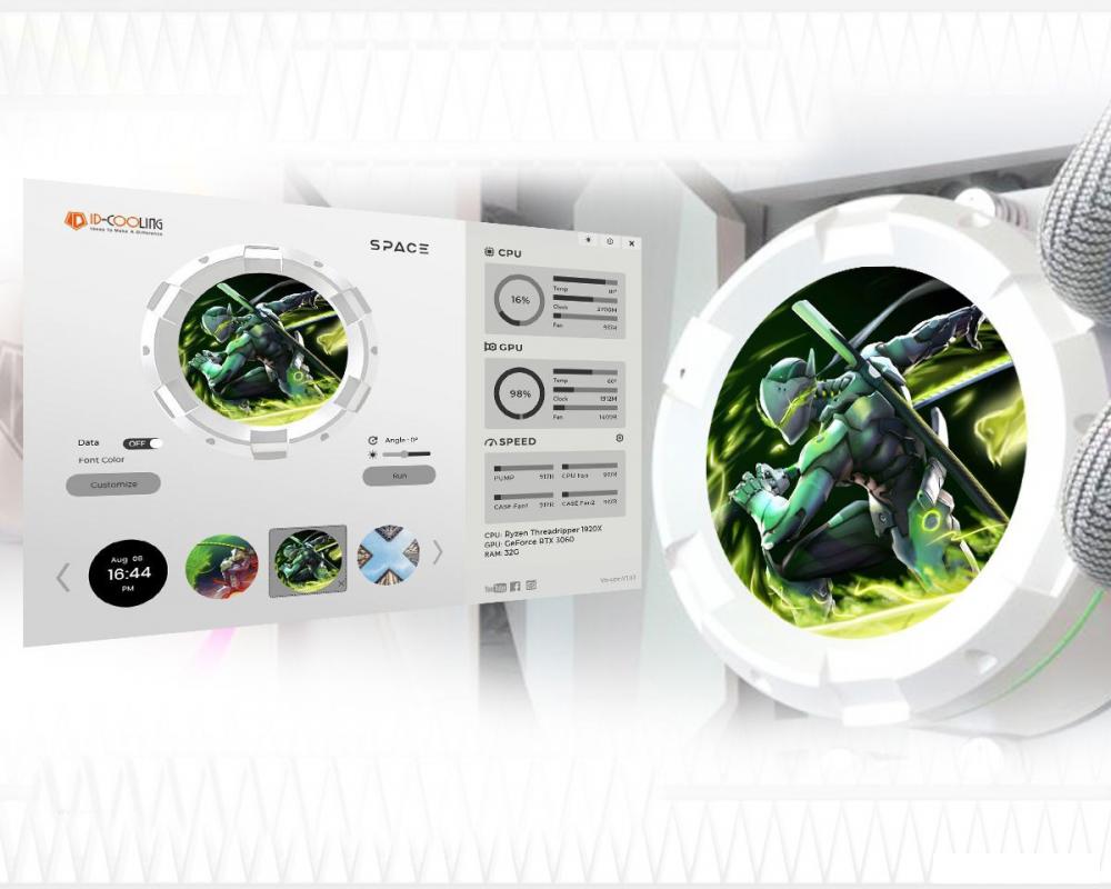 Жидкостное охлаждение для процессора ID-Cooling SL360 White