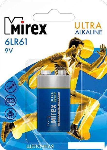 Батарейка Mirex Ultra Alkaline 9V 6LR6-E1