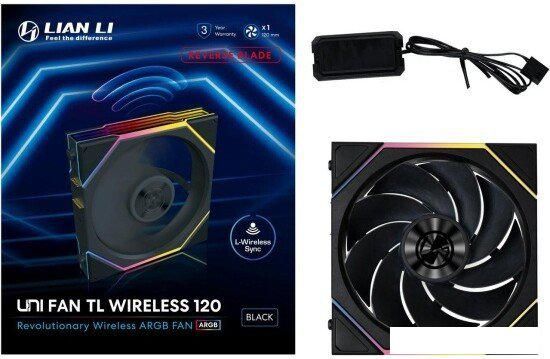 Вентилятор для корпуса Lian Li Uni Fan TL 120 Wireless Reverse 12RTL1W1B G99.12RTL1W1B.R0