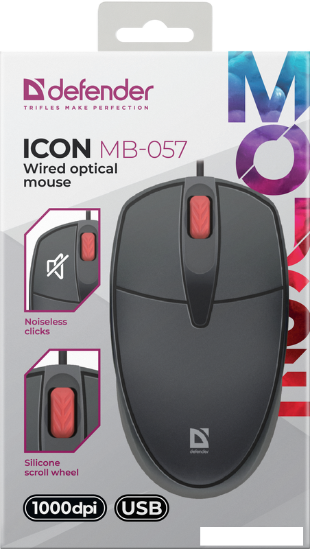 Мышь Defender Icon MB-057 (черный)