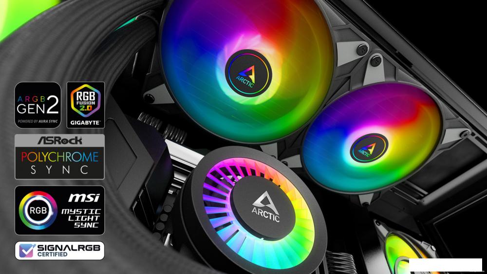 Жидкостное охлаждение для процессора Arctic Liquid Freezer III 280 A-RGB Black ACFRE00143A