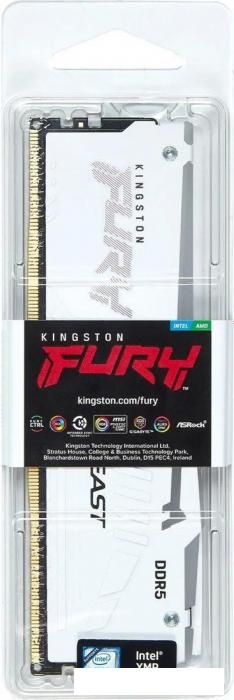 Оперативная память Kingston FURY Beast RGB 16ГБ DDR5 5600 МГц KF556C40BWA-16