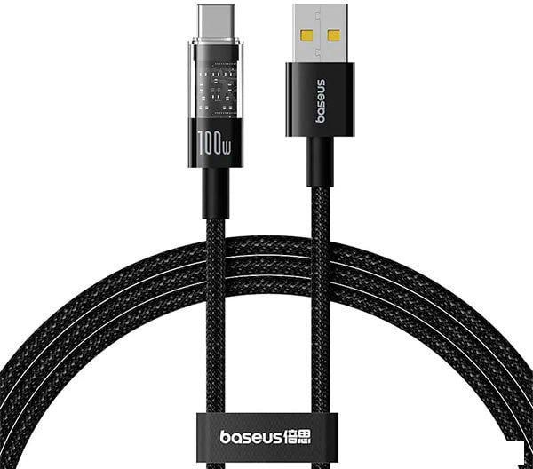 Кабель Baseus Gem Fast-Charging Data Cable USB Type-A - USB Type-C (1 м, черный)