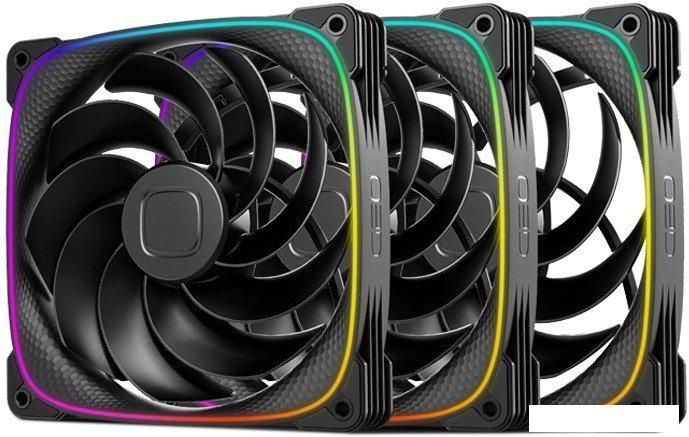 Комплект вентиляторов для корпуса Geometric Future Squama 2503R-14 Triple Pack (черный)