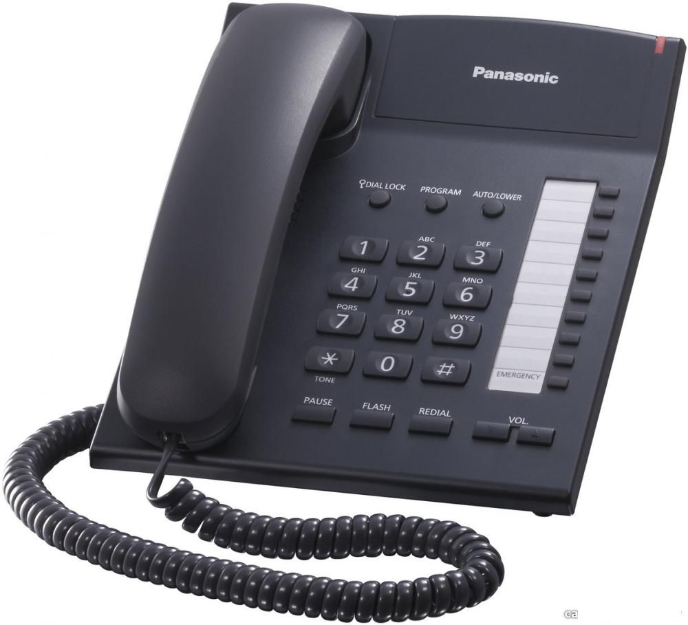 Проводной телефон Panasonic KX-TS2382RUB (черный)