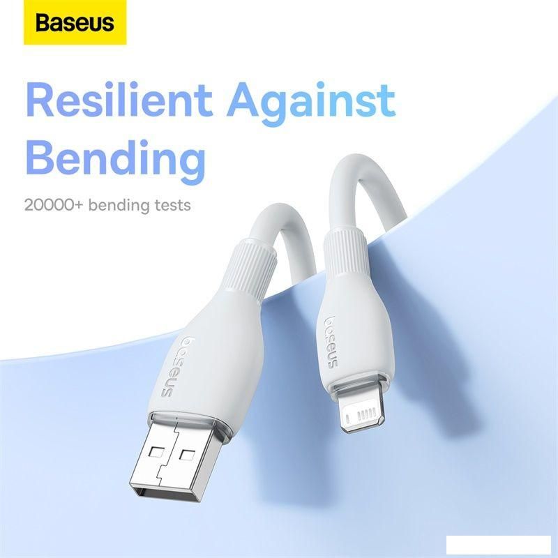 Кабель Baseus Pudding Series Fast Charging Cable 2.4A USB Type-A - Lightning (1.2 м, белый)