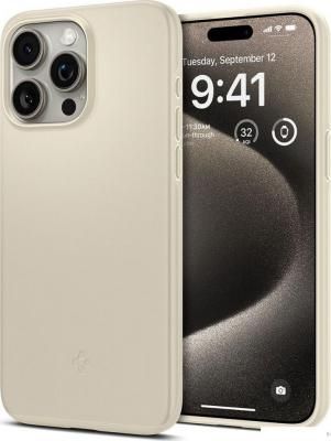 Чехол для телефона Spigen Thin Fit для iPhone 15 Pro Max ACS06551 (бежевый)