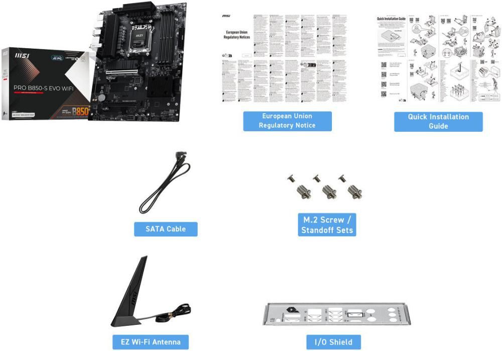 Материнская плата MSI Pro B850-S Evo WiFi