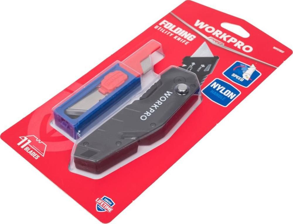 Нож строительный Workpro WP211017