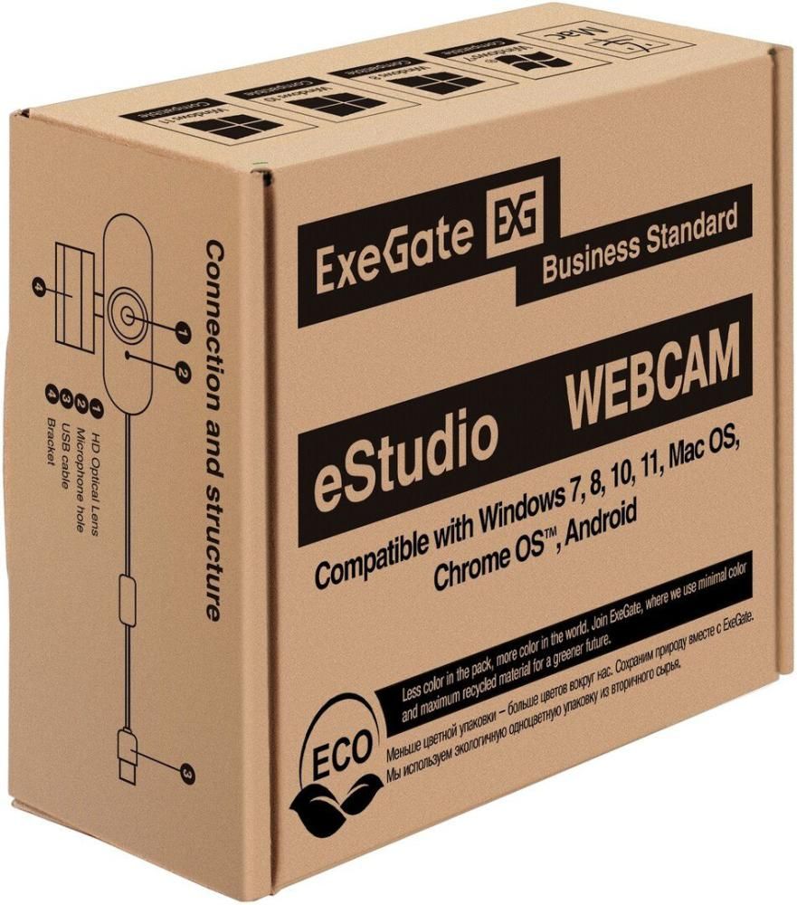 Веб-камера ExeGate eStudio EW-722 2K AF EX299465RUS