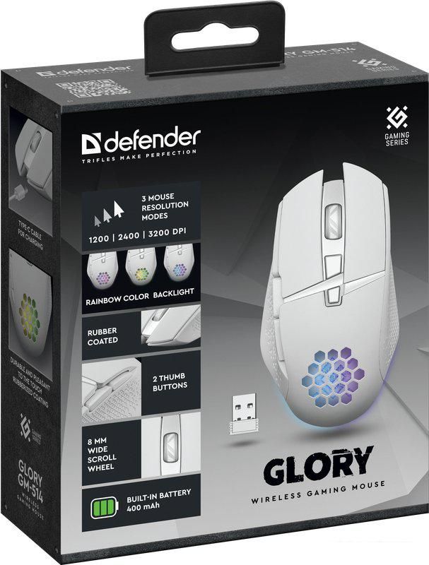 Игровая мышь Defender Glory GM-514 (белый)