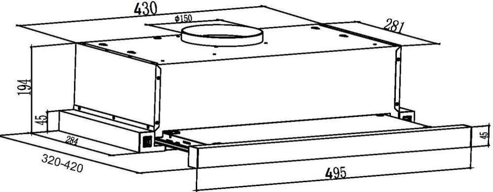 Кухонная вытяжка Schtoff TF-5250 GWH (белый)