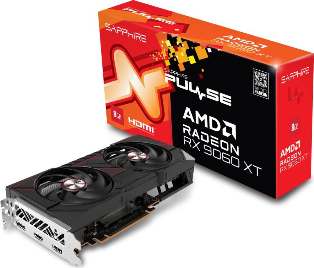 Видеокарта Sapphire Pulse Radeon RX 9060 XT 8GB 11350-04-20G