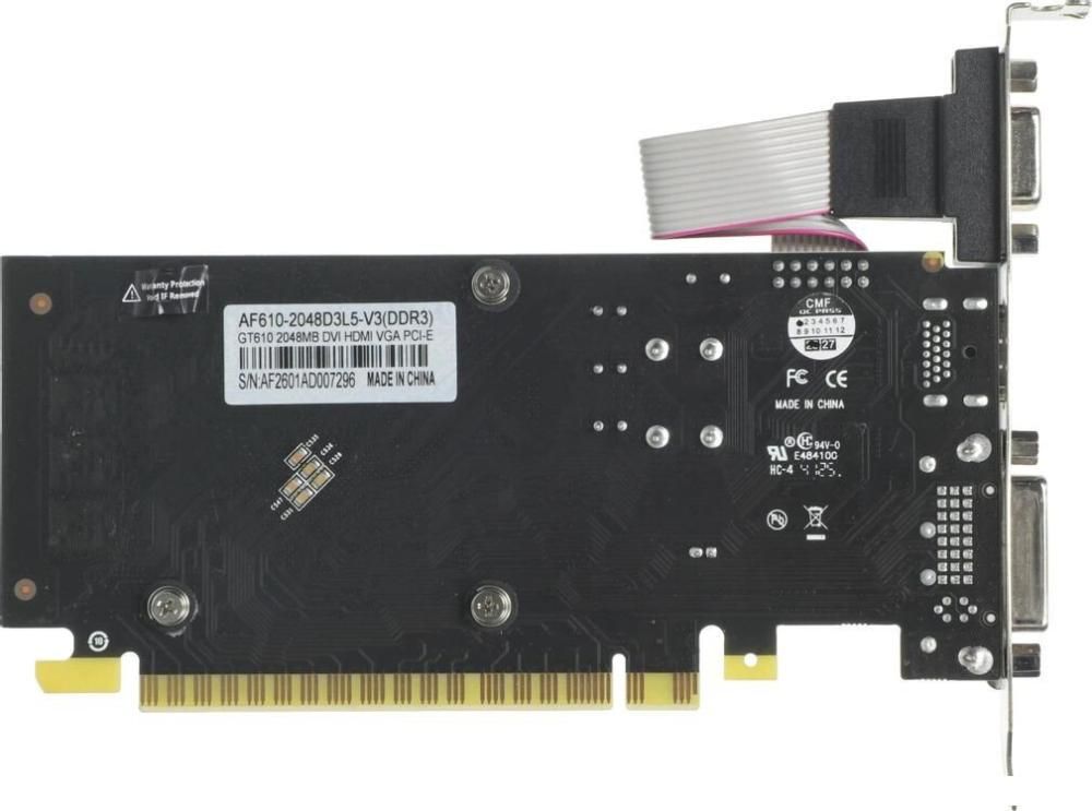 Видеокарта AFOX GeForce GT 610 2GB DDR3 AF610-2048D3L5-V3