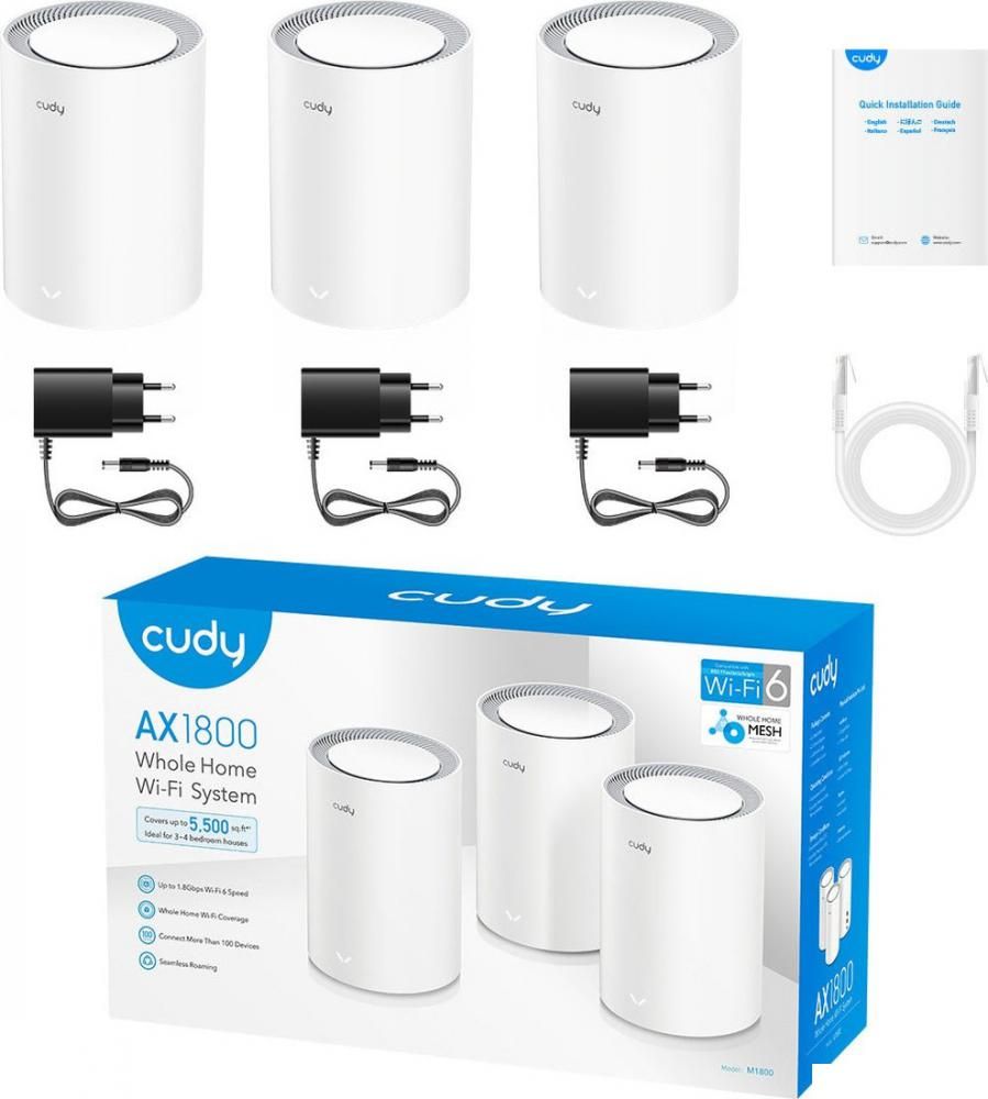 Wi-Fi система Cudy M1800 2.0 (3-Pack)