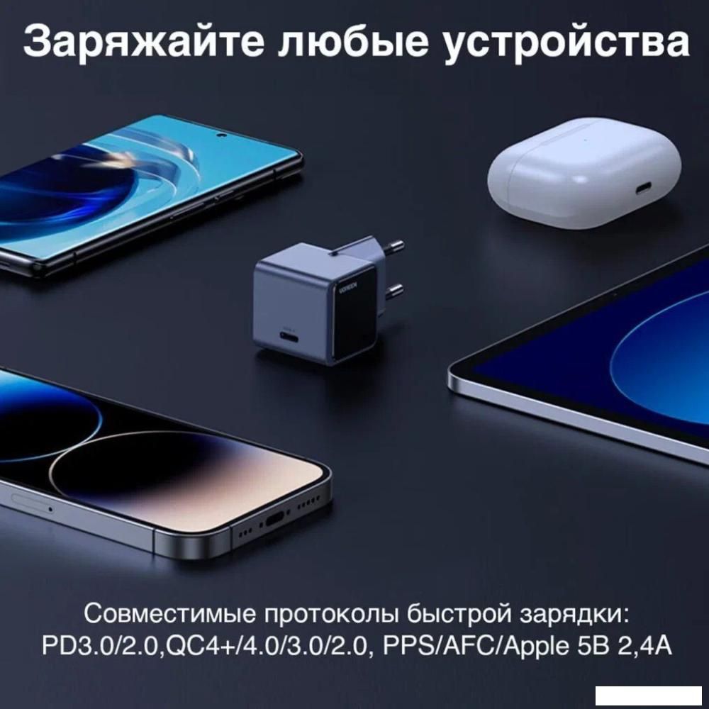 Сетевое зарядное Ugreen X503 35041 (серый)