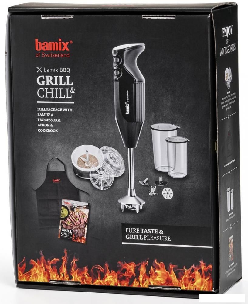 Погружной блендер Bamix DeLuxe M200 BBQ (черный)