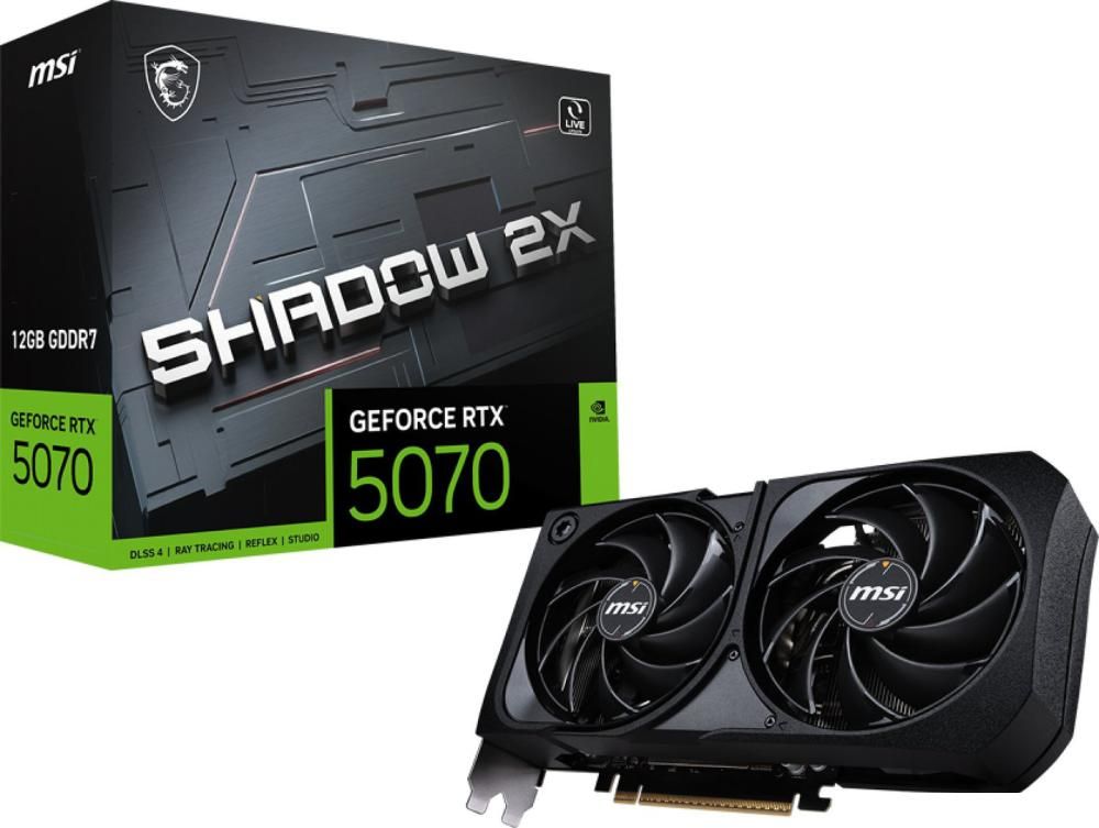 Видеокарта MSI GeForce RTX 5070 12G Shadow 2X