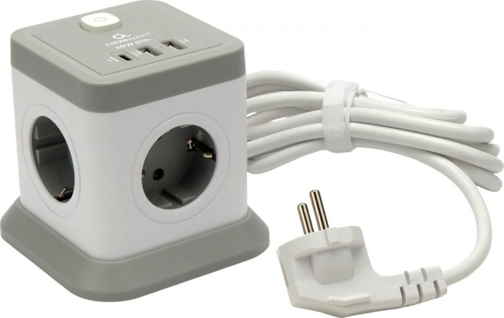 Сетевой фильтр Cablexpert TWR-4-CU2-W-2