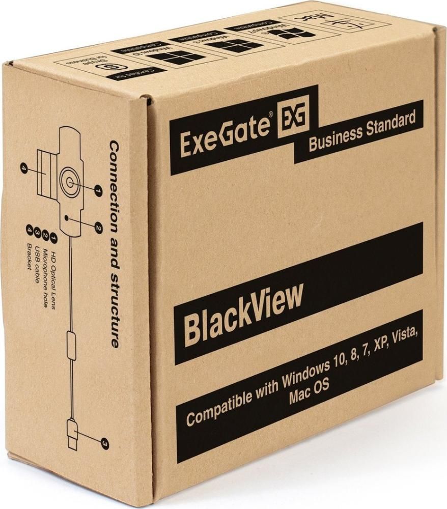 Веб-камера ExeGate BlackView C931 2K Tripod