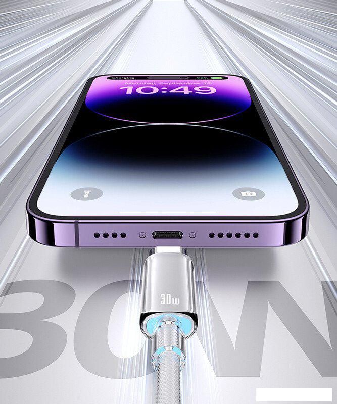Кабель Usams US-SJ659 USB Type-С - Lightning (1.2 м, черный)