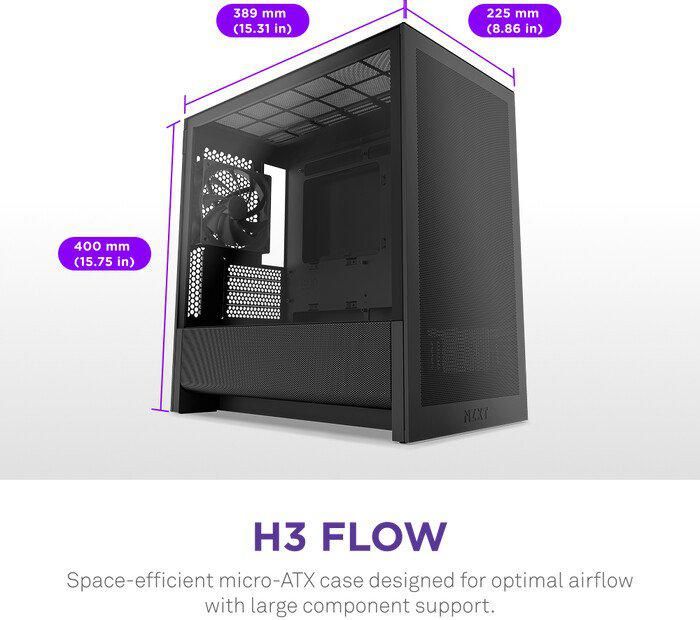 Корпус NZXT H3 Flow CC-H31FB-01
