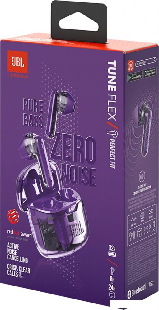 Наушники JBL Tune Flex Ghost (фиолетовый, китайская версия)