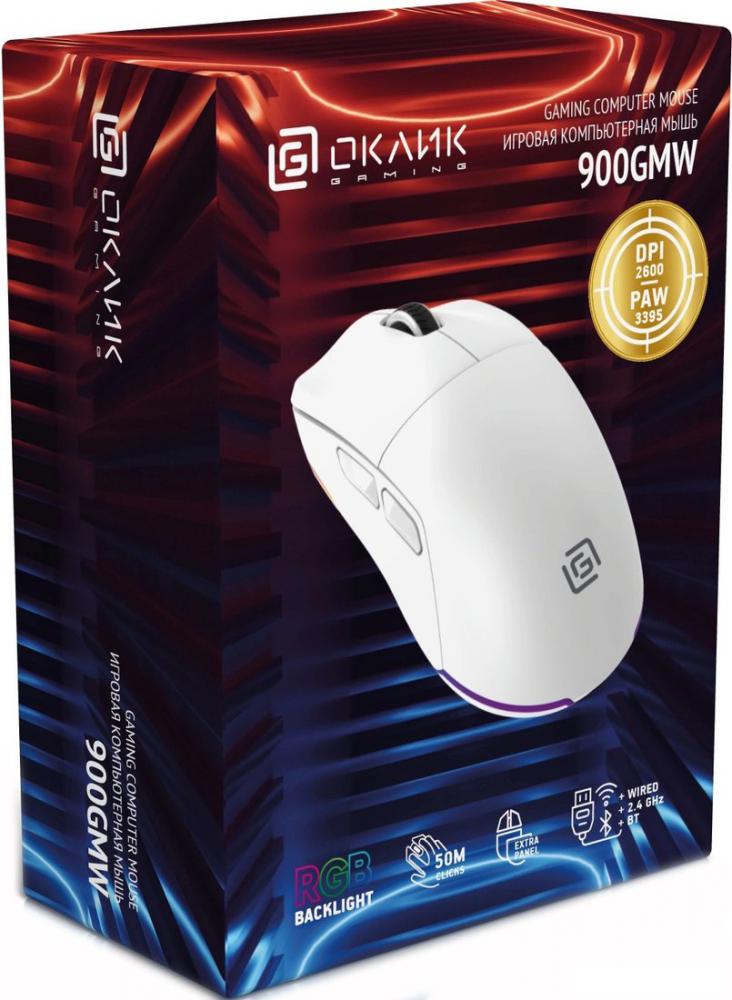 Игровая мышь Оклик 900GMW (белый)