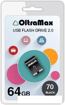 USB Flash OltraMax 70 64GB (черный) [OM-64GB-70-Black]