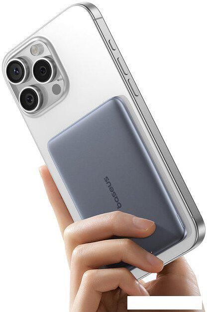 Внешний аккумулятор Baseus PicoGo AM41 Ultra-Slim Magnetic Power Bank 5000mAh (серый)