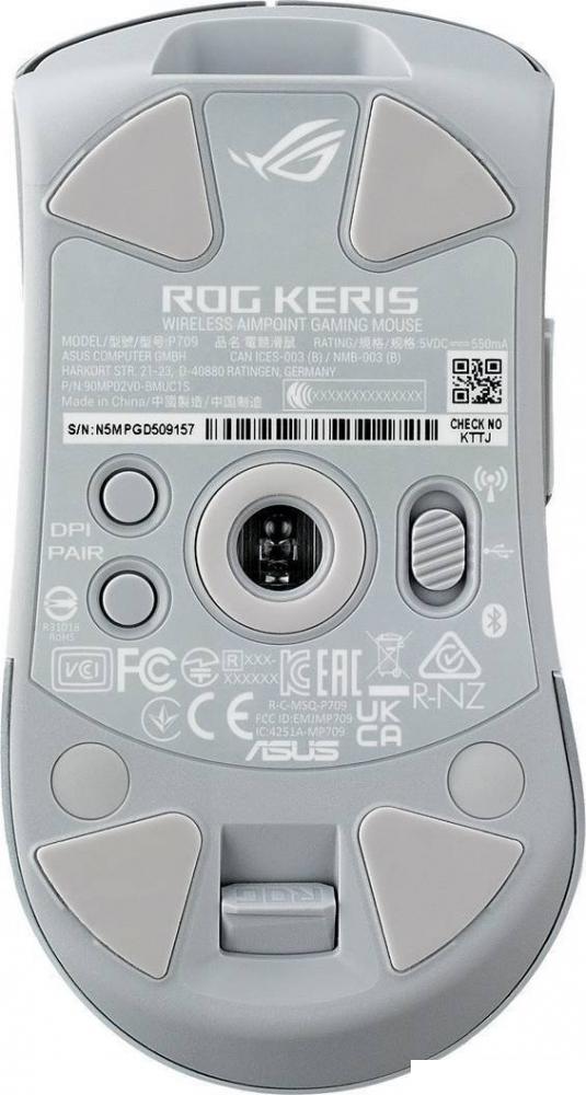 Игровая мышь ASUS ROG Keris Wireless AimPoint Moonlight White