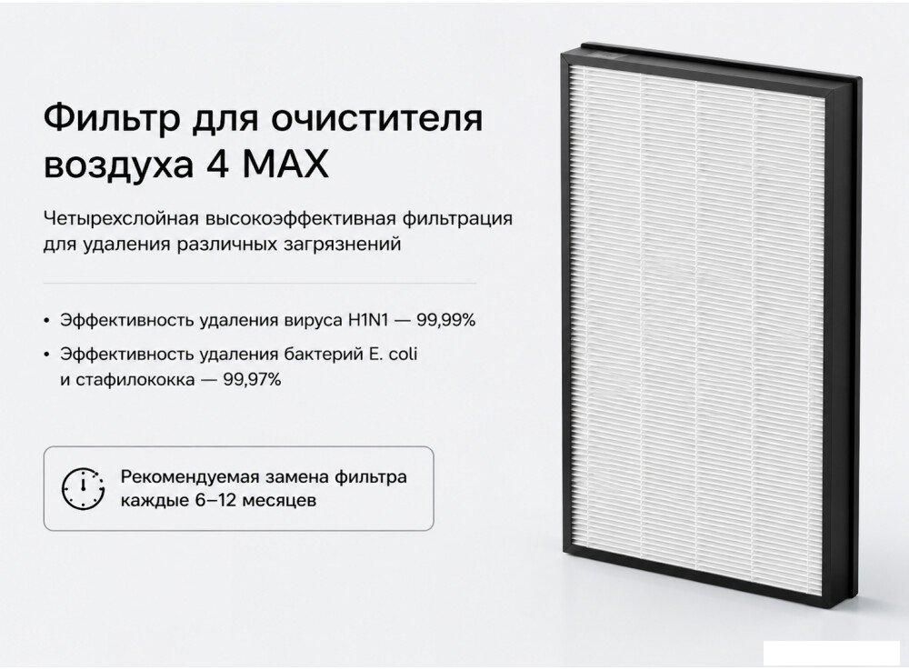 Очиститель воздуха Xiaomi Smart Air Purifier 4 Max AC-M21-SC (с переходником на евровилку)