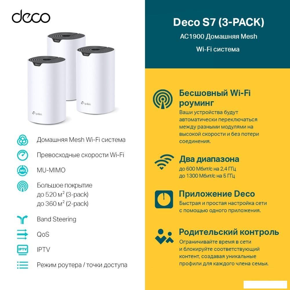 Wi-Fi система TP-Link Deco S7 (3 шт)