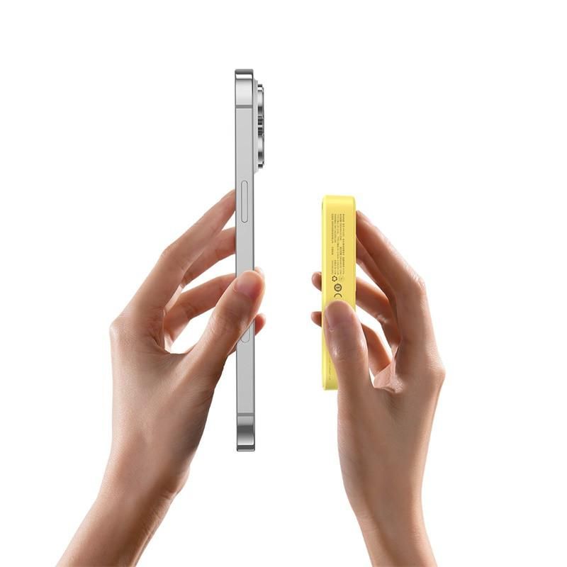 Внешний аккумулятор Baseus MagPro Magnetic Bracket Wireless Fast-Charging Power Bank 20W 5000mAh (желтый)
