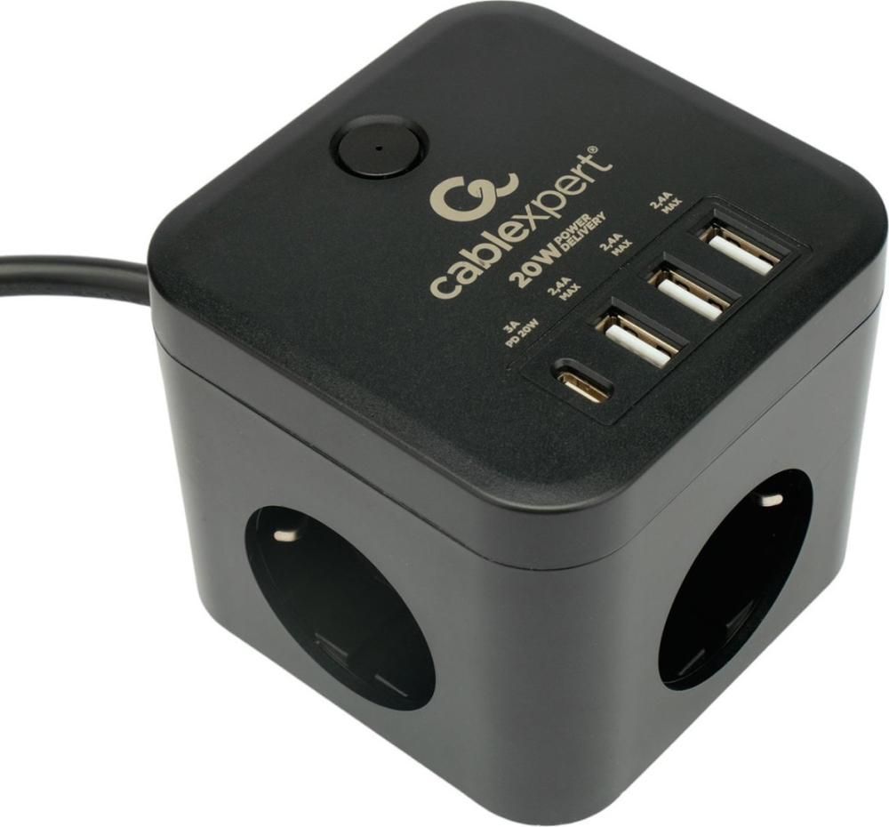 Сетевой фильтр Cablexpert CUBE-3-CU3-B-1.5