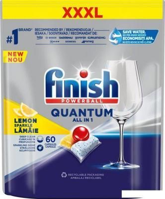 Капсулы для посудомоечной машины Finish Powerball Quantum All in 1 Lemon (60 шт)