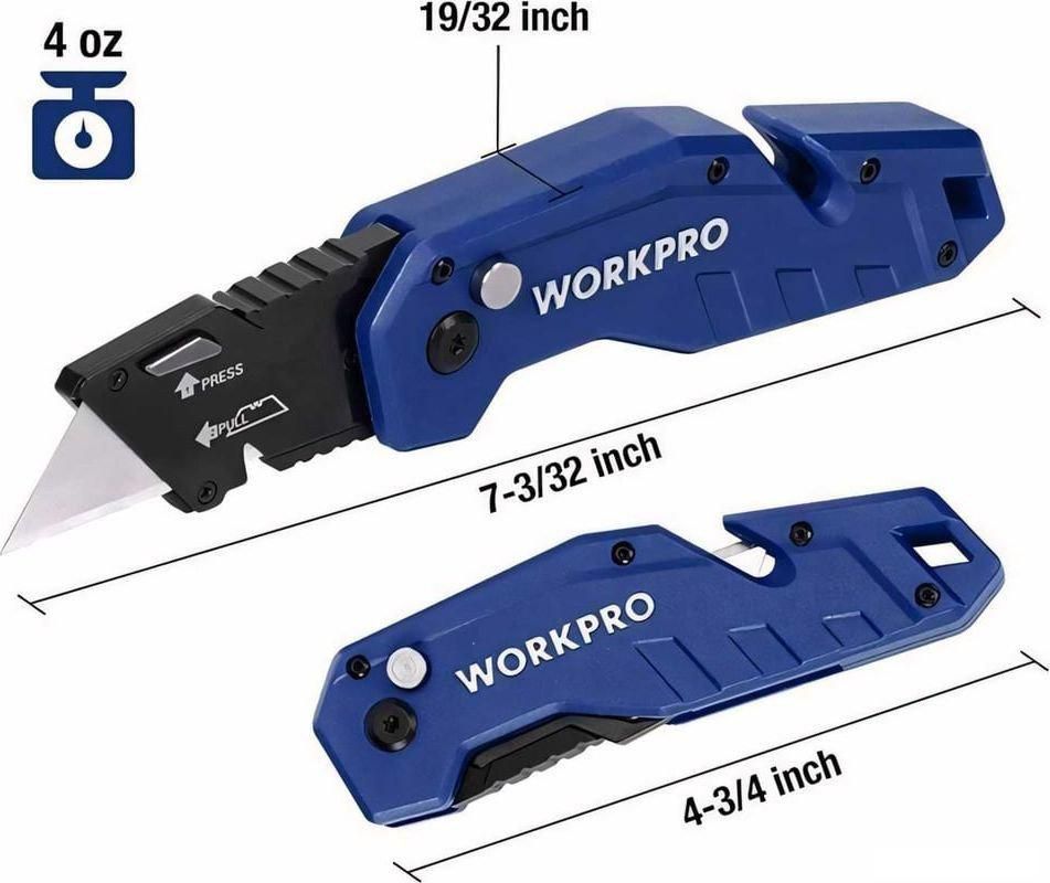 Нож строительный Workpro WP211008
