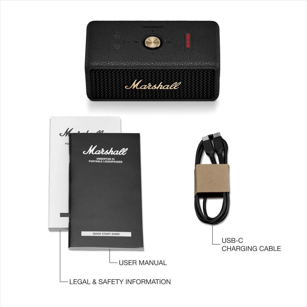 Беспроводная колонка Marshall Emberton III (черный/латунь)
