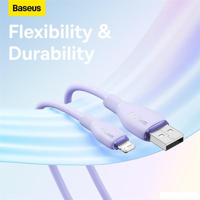 Кабель Baseus Pudding Series Fast Charging Cable 2.4A USB Type-A - Lightning (1.2 м, фиолетовый)