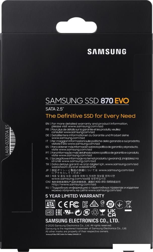 SSD Samsung 870 Evo 250GB MZ-77E250BW