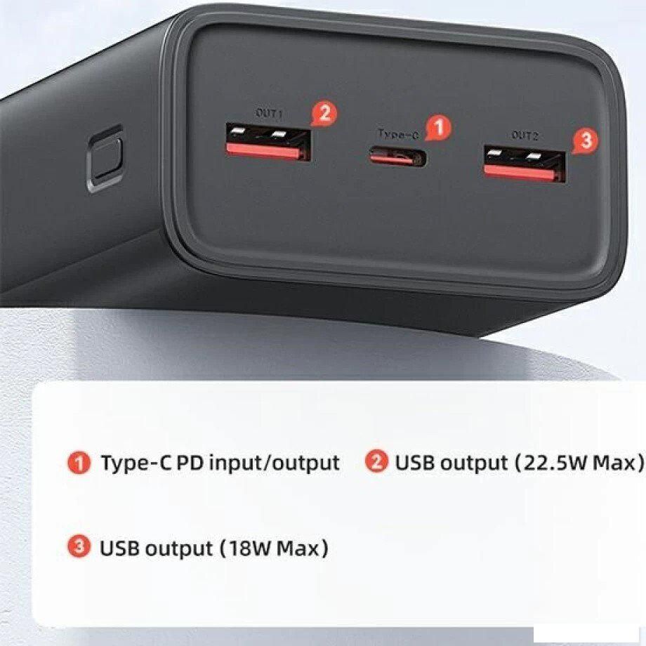 Внешний аккумулятор Usams CD185 PB68 30000mAh (черный)